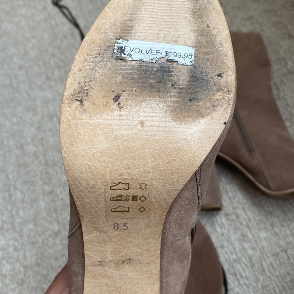 Steve Madden Revolvee Over the Knee Suede Leather Lace Up Block Heel Boho Boots - Picture 9 of 9